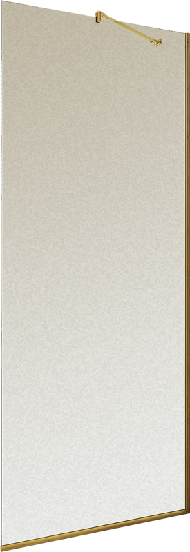 Душевая перегородка Maybahglass MGD-1357-3у 99 см, профиль золото, стекло сатин