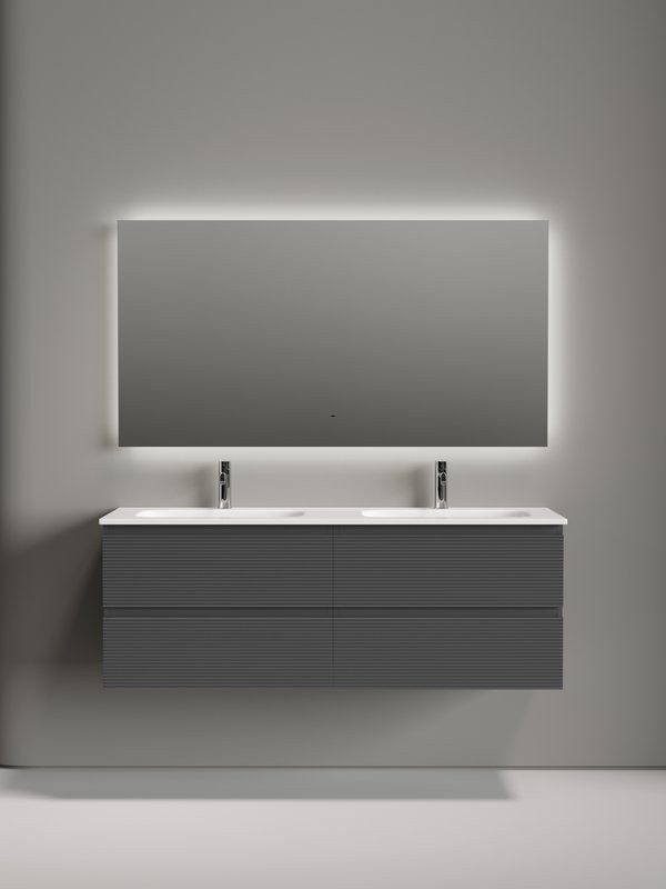 Мебель для ванной комнаты Sancos Folk 140 подвесная, grey soft, раковина CN7022