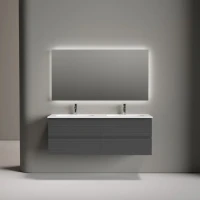 Мебель для ванной комнаты Sancos Folk 140 подвесная, grey soft, раковина CN7022