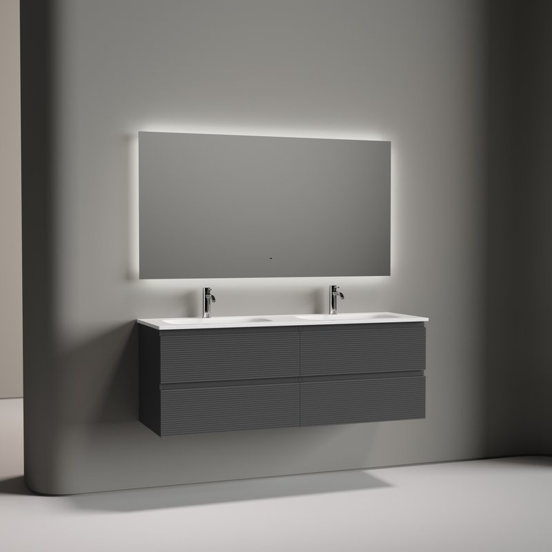 Мебель для ванной комнаты Sancos Folk 140 подвесная, grey soft, раковина CN7022