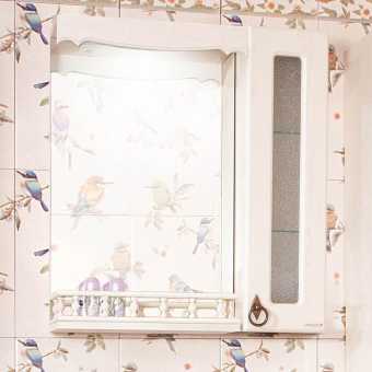 Зеркало Бриклаер Кантри 65 бежевый дуб, со шкафом