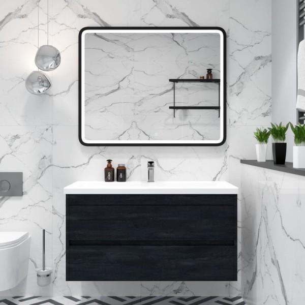 Мебель для ванной комнаты Art&Max Family-M 100 подвесная, hard coal