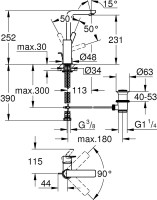 Смеситель для раковины Grohe Lineare New 23296DC1 Смеситель для раковины Grohe Lineare New 23296DC1