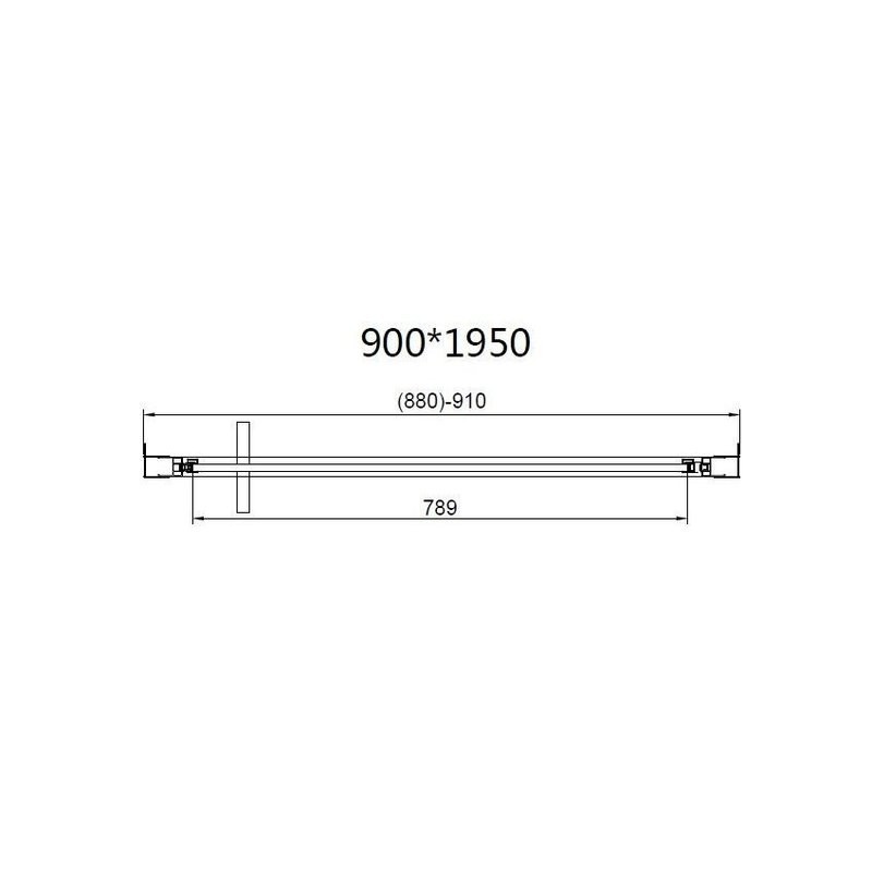 Душевая дверь Vincea Slim 8mm VDP-4SL900CLG, брашированное золото, стекло прозрачное