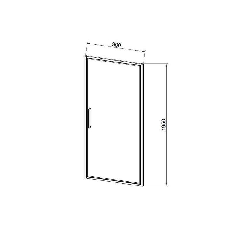 Душевая дверь Vincea Slim 8mm VDP-4SL900CLG, брашированное золото, стекло прозрачное