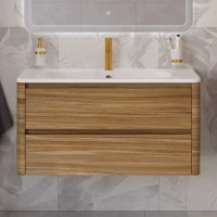Тумба с раковиной Cezares Relax 100 дуб карамельный, раковина Cezares CZR-1000/480-LV-MR-NV