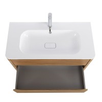 Тумба с раковиной Cezares Relax 100 дуб карамельный, раковина Cezares CZR-1000/480-LV-MR-NV