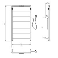 Полотенцесушитель электрический Wonzon & Woghand WW-A6016-BG брашированное золото
