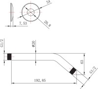 Кронштейн для верхнего душа Lemark LM8031C Кронштейн для верхнего душа Lemark LM8031C