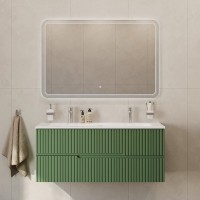 Тумба с раковиной Cezares Duet 120 фисташковый софт, раковина Cezares CZR-8073-120-1-2