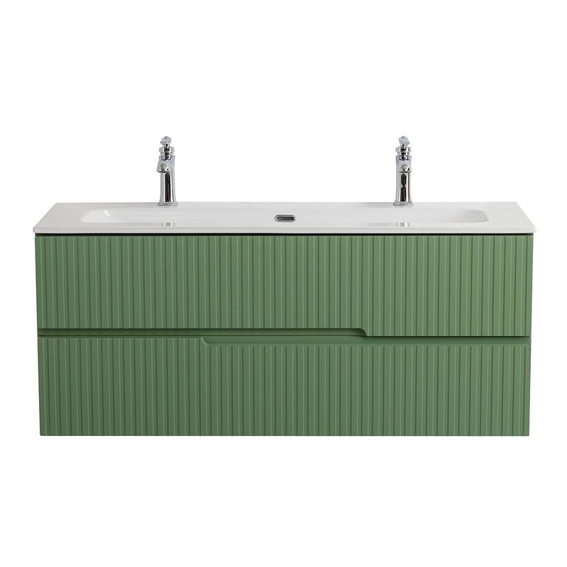 Тумба с раковиной Cezares Duet 120 фисташковый софт, раковина Cezares CZR-8073-120-1-2