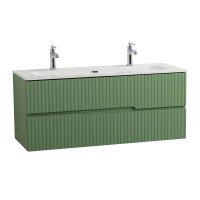 Тумба с раковиной Cezares Duet 120 фисташковый софт, раковина Cezares CZR-8073-120-1-2