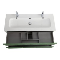 Тумба с раковиной Cezares Duet 120 фисташковый софт, раковина Cezares CZR-8073-120-1-2