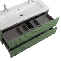Тумба с раковиной Cezares Duet 120 фисташковый софт, раковина Cezares CZR-8073-120-1-2