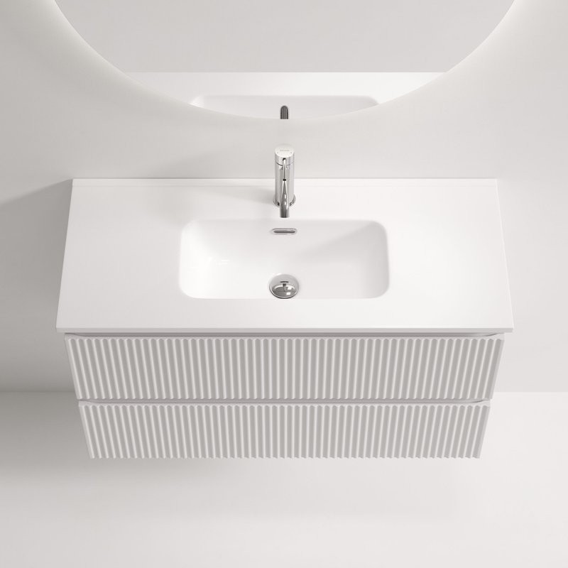 Тумба для ванной подвесная Snob R 890х390х500, Bianco, SNR90/39W