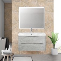 Мебель для ванной комнаты BelBagno Acqua 80 подвесная, cemento verona grigio