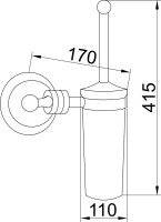 Набор Дозатор Boheme Hermitage Chrome + Стакан + Полотенцедержатель + Ершик + Держатель