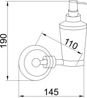 Набор Дозатор Boheme Hermitage Chrome + Стакан + Полотенцедержатель + Ершик + Держатель