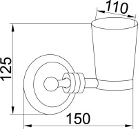 Набор Дозатор Boheme Hermitage Chrome + Стакан + Полотенцедержатель + Ершик + Держатель