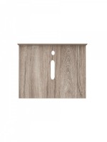 Столешница с раковиной Teymi Helmi 60 дуб кашмир, раковина Solli 61,  с белыми кронштейнами