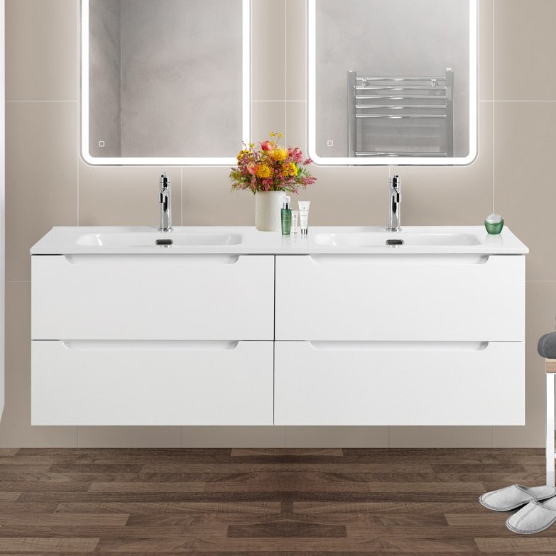 Тумба под раковину BelBagno Etna 120 для двоих, bianco lucido