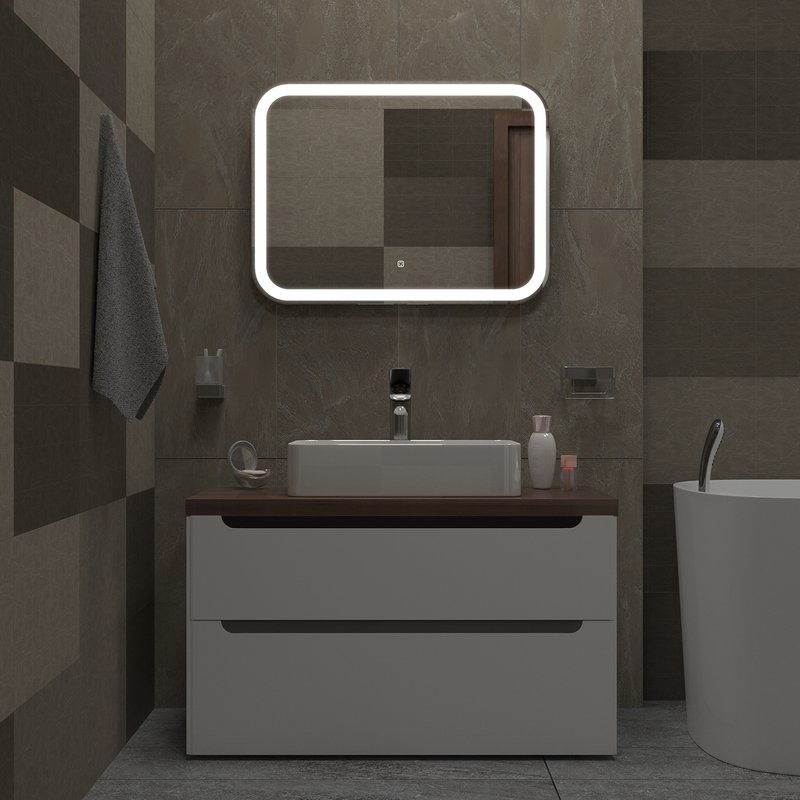 Зеркало MIXLINE "Стив Нео-S" 800*600 (ШВ) сенсорный выкл, светодиодная бегущая подсветка