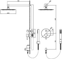 Душевой комплект RGW Shower Panels SP-51 С ВНУТРЕННЕЙ ЧАСТЬЮ