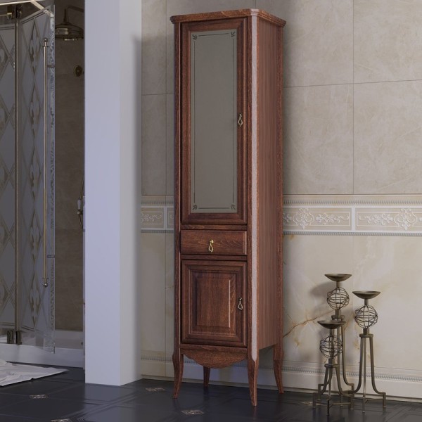 Шкаф пенал для ванной Opadiris Лоренцо 45 L светлый орех