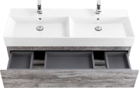 Мебель для ванной комнаты Cezares Molveno 46 120 legno grigio, с раковиной Cezares CZR-MIL-120-2-LVB