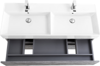 Мебель для ванной комнаты Cezares Molveno 46 120 legno grigio, с раковиной Cezares CZR-MIL-120-2-LVB