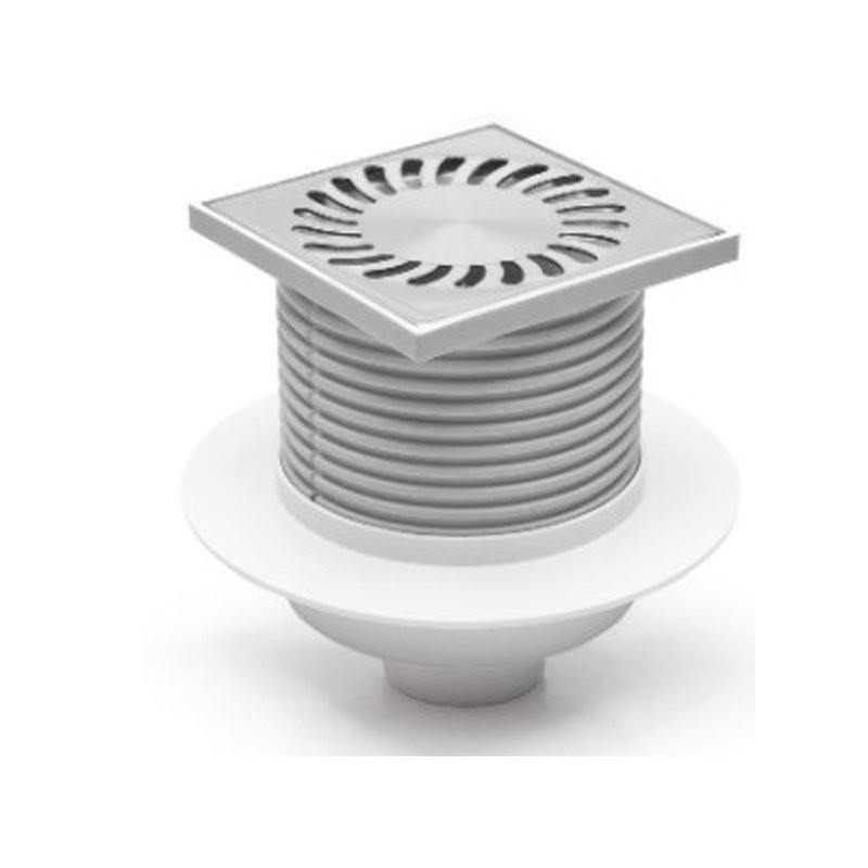 Душевой трап AZARIO D50 вертикальный слив 10х10см (AZ-416 L)