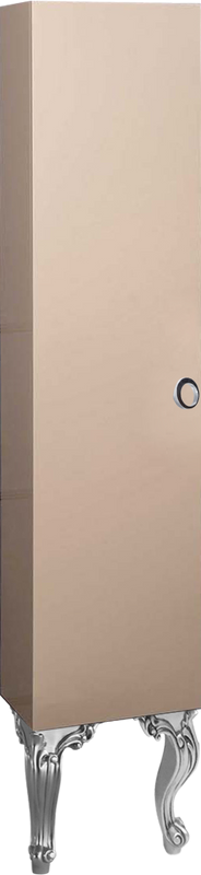 Шкаф пенал для ванной Armadi Art NeoArt капучино с ручкой Moon хром, с ножками