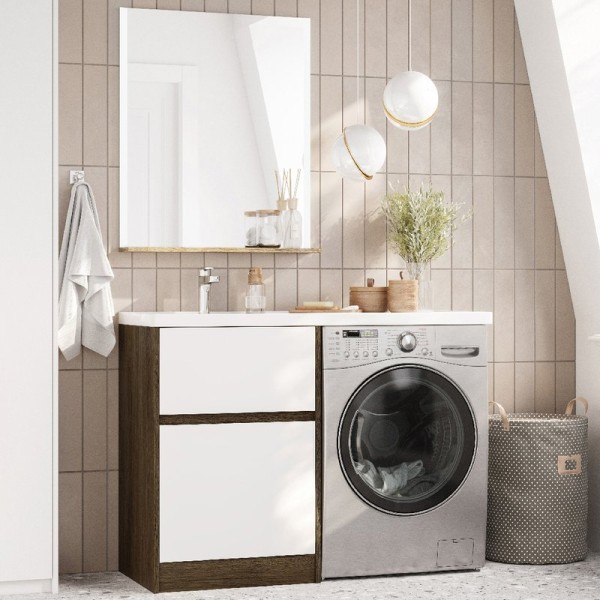 Мебель для ванной комнаты AQUATON Лондри 60 L, дуб кантри, белый