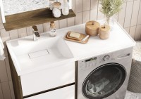 Мебель для ванной комнаты AQUATON Лондри 60 L, дуб кантри, белый