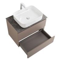 Тумба под раковину со столешницей BelBagno Kraft 70 подвесная, матовая бежевая, столешница kep-70-grn