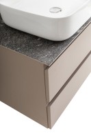 Тумба под раковину со столешницей BelBagno Kraft 70 подвесная, матовая бежевая, столешница kep-70-grn