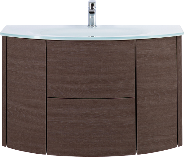 Тумба с раковиной Cezares Eden 91 rovere scuro soft, раковина 82399