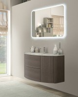 Тумба с раковиной Cezares Eden 91 rovere scuro soft, раковина 82399