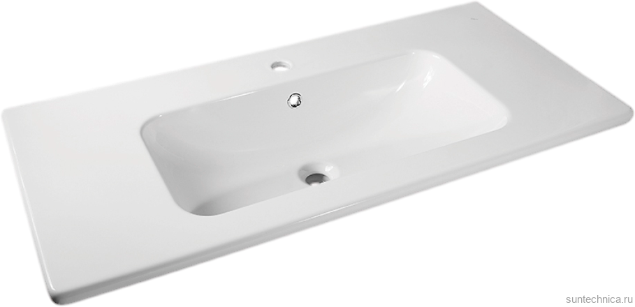 Тумба с раковиной Lemark Miano 100 белая глянцевая