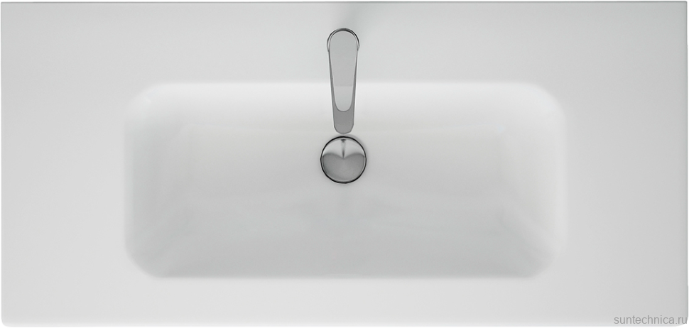 Тумба с раковиной Lemark Miano 100 белая глянцевая