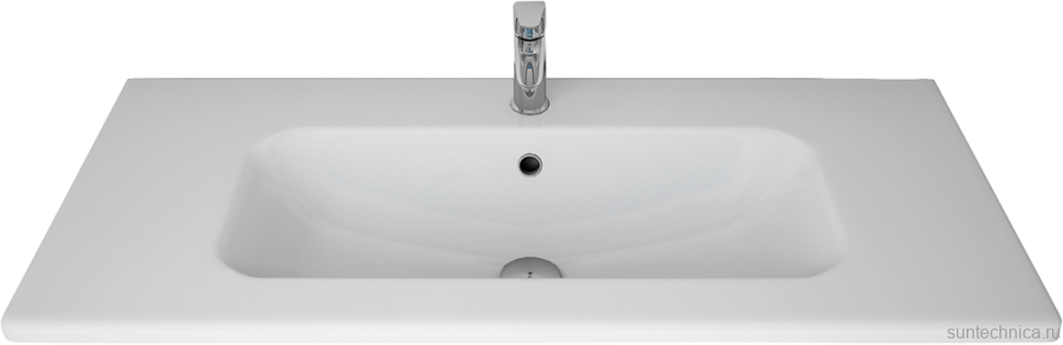 Тумба с раковиной Lemark Miano 100 белая глянцевая