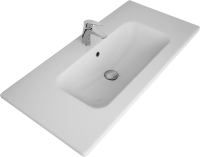 Тумба с раковиной Lemark Miano 100 белая глянцевая