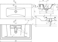 Тумба с раковиной Lemark Miano 100 белая глянцевая