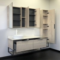 Тумба с раковиной Comforty Порто 120 одна раковина, подвесная, дуб дымчатый