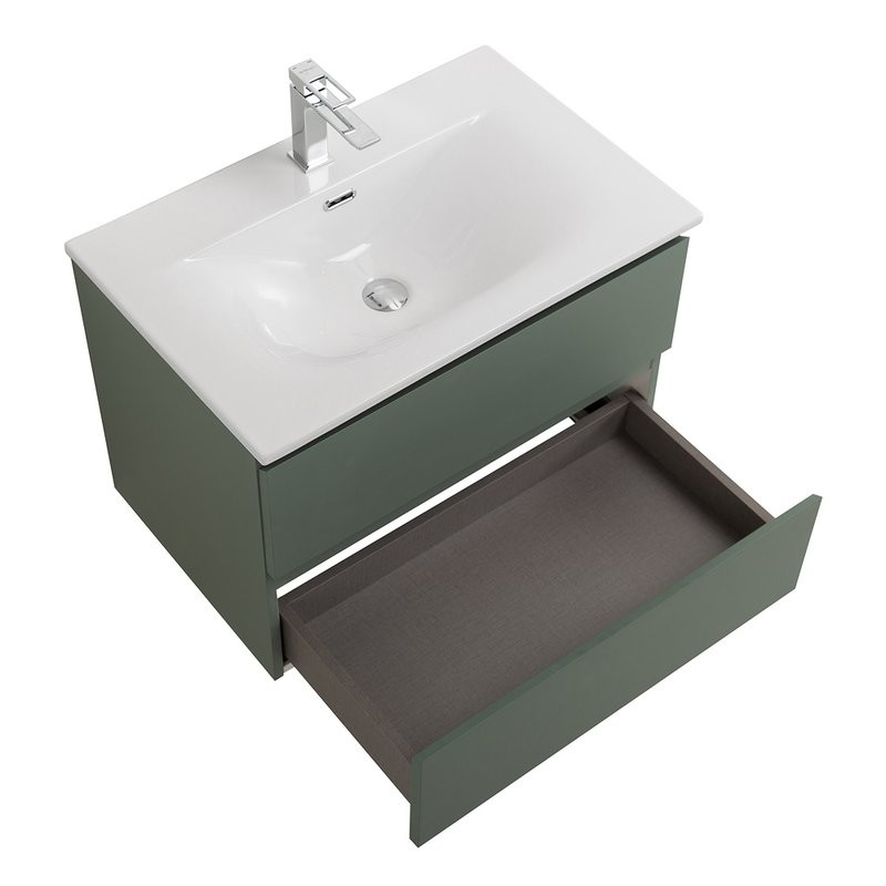 Тумба с раковиной BelBagno Kraft 60 подвесная, матовая еловая, раковина bb-8099-60