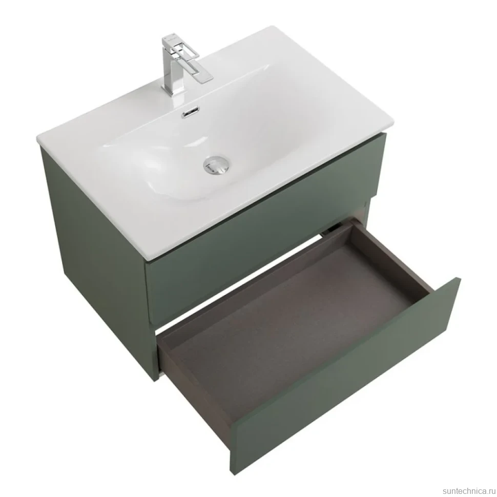 Тумба с раковиной BelBagno Kraft 60 подвесная, матовая еловая, раковина bb-8099-60