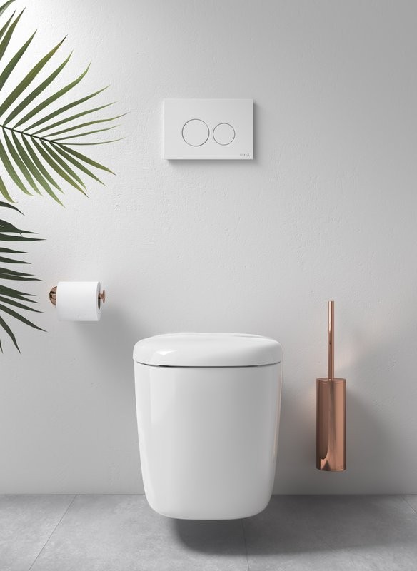 Унитаз подвесной VitrA Plural 7830B403-0075 безободковый, с микролифтом, глянцевый белый