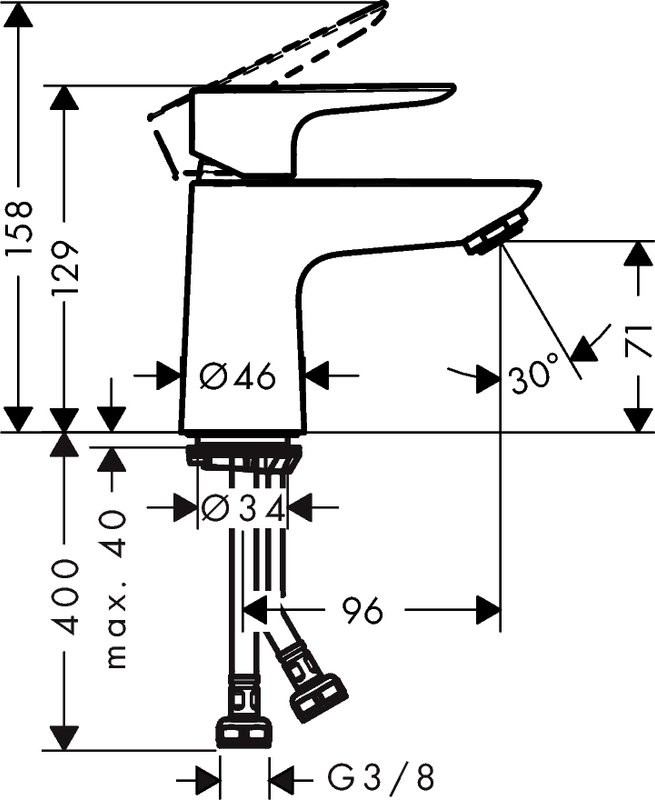 Смеситель для раковины Hansgrohe Talis E 71701000