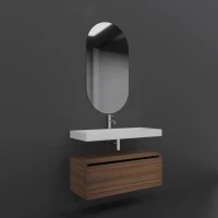 Мебель для ванной комнаты Armadi Art Flat 100 подвесная, dark oak