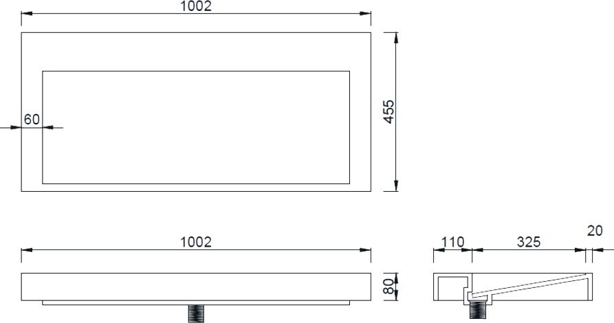 Мебель для ванной комнаты Armadi Art Flat 100 подвесная, dark oak